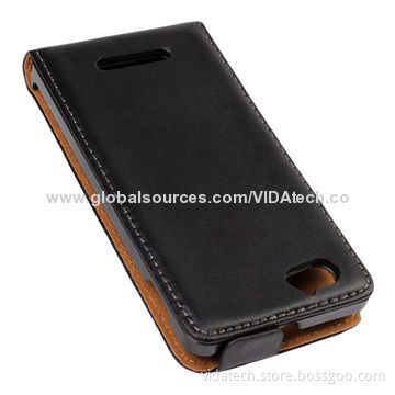 Leather Case with Vertical Flip, for Sony Xperia M C2004/C2005